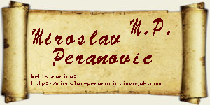 Miroslav Peranović vizit kartica